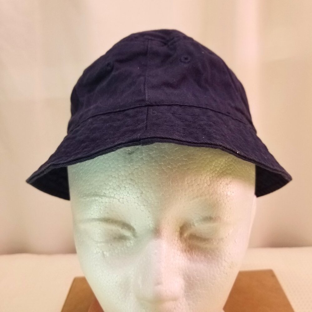 H&M Navy Blue Baby Bucket Hat White Embroidered Anchor Symbol size 1 1/2-4yr